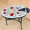 Dalle de Verre side table 'Beetle' series ~ 30 x 45cm, 40cm high