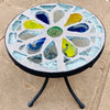 Dalle de Verre stool ~ 30cm diameter, 30cm high