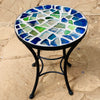 Dalle de Verre coffee table ~ 40cm diameter, 48cm high