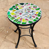 Dalle de Verre coffee table ~ 40cm diameter, 48cm high