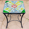 Dalle de Verre side table ~ 40cm square, 48cm high