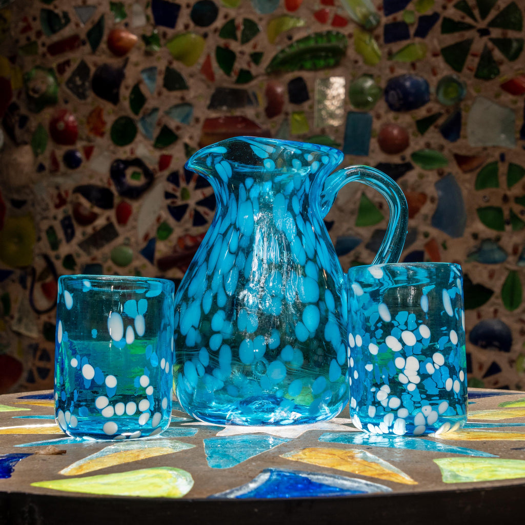 Blown glass - gift set 3 - jug & 2 tumblers