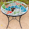 Dalle de Verre table ~ 80cm diameter, 77cm