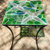 Dalle de Verre table ~ 60cm x 60cm square , 77cm high
