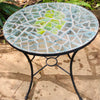 Dalle de Verre table ~ 80cm diameter, 77cm