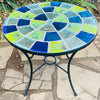 Dalle de Verre table ~ 80cm diameter, 77cm