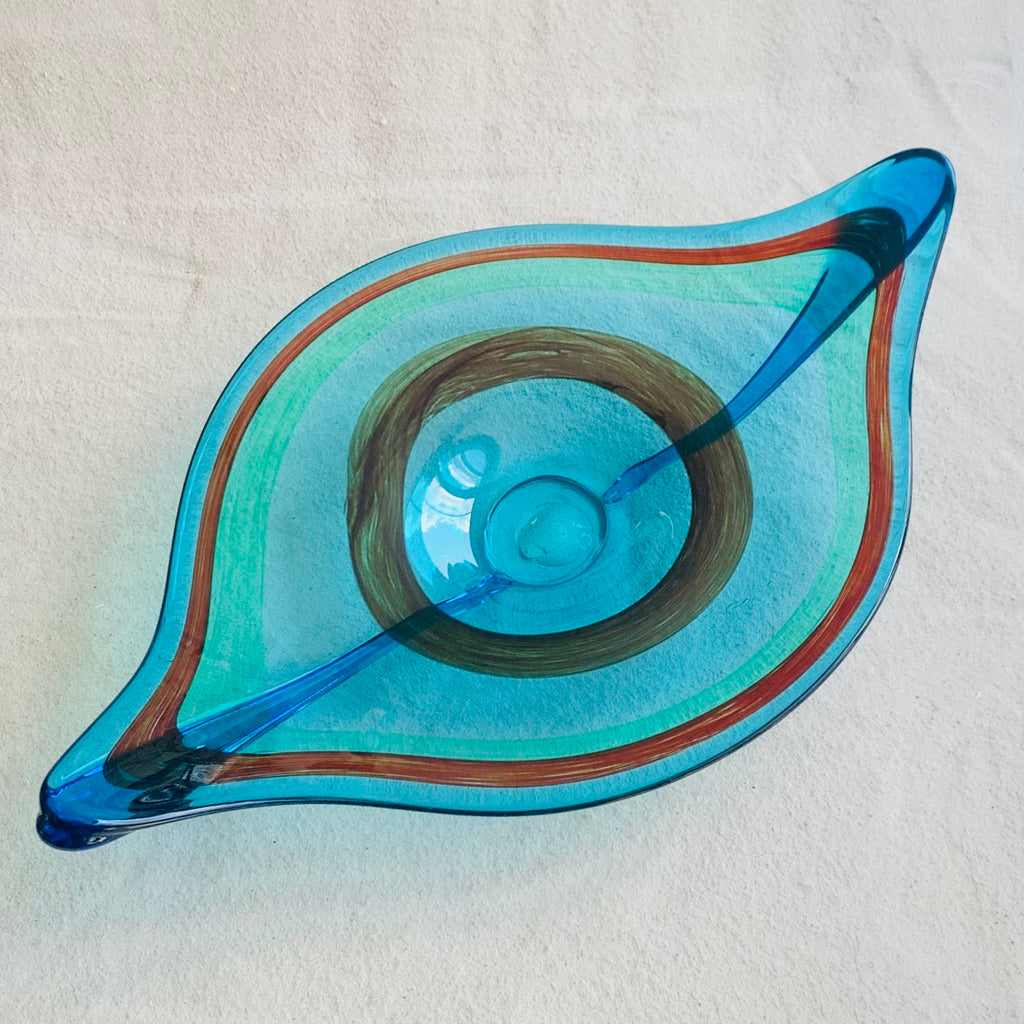 Blown glass - propellor ‘aetherlens’ bowl by Emil Kováč