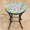 Dalle de Verre coffee table ~ 40cm diameter, 48cm high