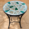 Dalle de Verre coffee table ~ 40cm diameter, 48cm high