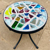 Dalle de Verre stool ~ 30cm diameter, 30cm high