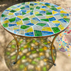 Dalle de Verre table ~ 80cm diameter, 77cm
