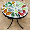 Dalle de Verre stool ~ 30cm diameter, 30cm high