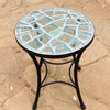 Dalle de Verre coffee table ~ 40cm diameter, 48cm high