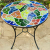 Dalle de Verre table ~ 80cm diameter, 77cm
