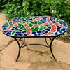 Dalle de Verre coffee table ~ 100 x 60cm oval, 50cm high