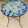 Dalle de Verre table ~ 80cm diameter, 77cm
