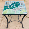 Dalle de Verre side table ~ 40cm square, 48cm high