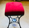 stool with cushion ~ 36cm square, 48cm high