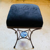 stool with cushion ~ 36cm square, 48cm high
