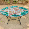 Dalle de Verre coffee table ~ 100 x 60cm oval, 50cm high