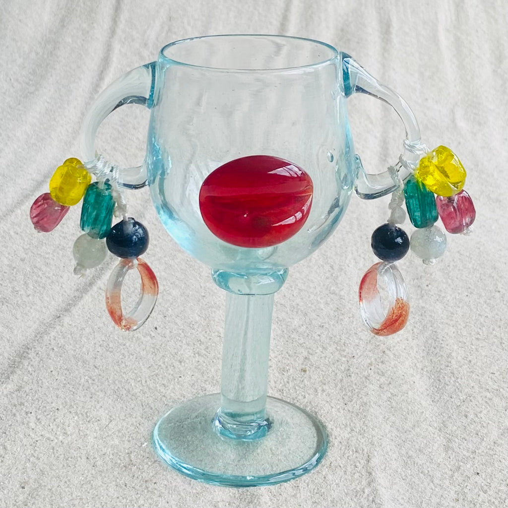 Blown glass - goblet 'Maasai' by Josja