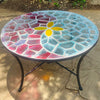 Dalle de Verre coffee table ~ 80cm diameter, 50cm high