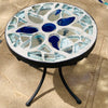 Dalle de Verre stool ~ 30cm diameter, 30cm high