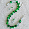 bottle green (pot colour)  necklace and earrings gift set 1