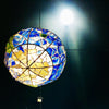 Chandelier 'Battered Earth' hanging globe ~ 3m dia
