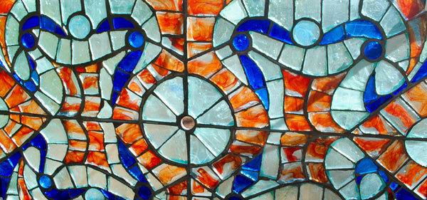 Dalle de Verre 'Deco' table ~ 160 x 80cm, 50cm high