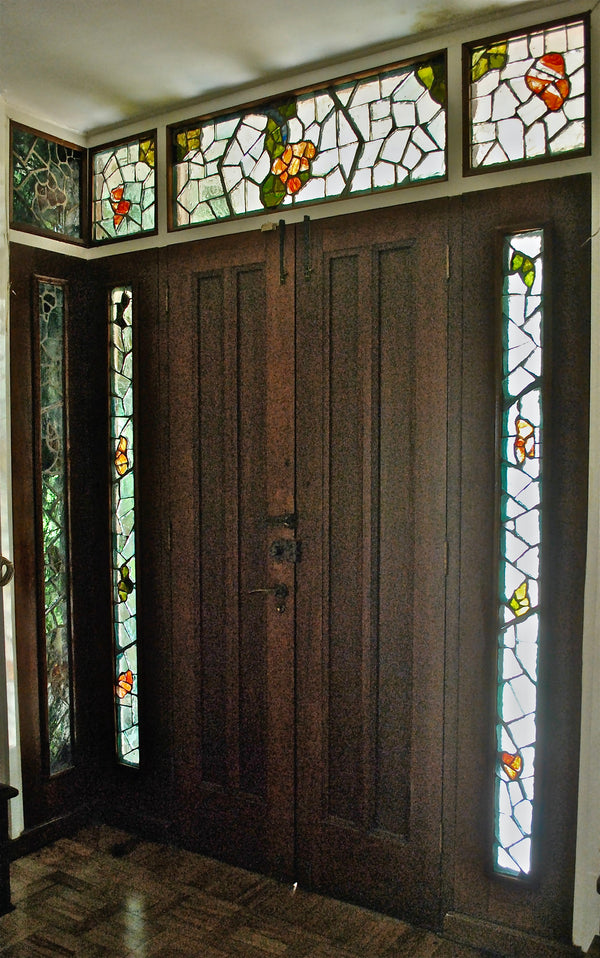 Dalle de Verre door accent 2 ‘Golden Shower’