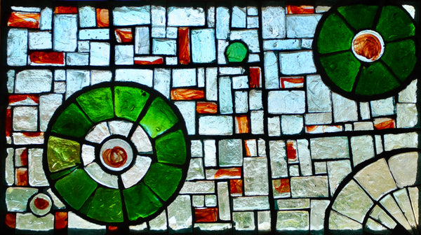 Dalle de Verre 'Wheelies' panels ~ 1 x 1.5m