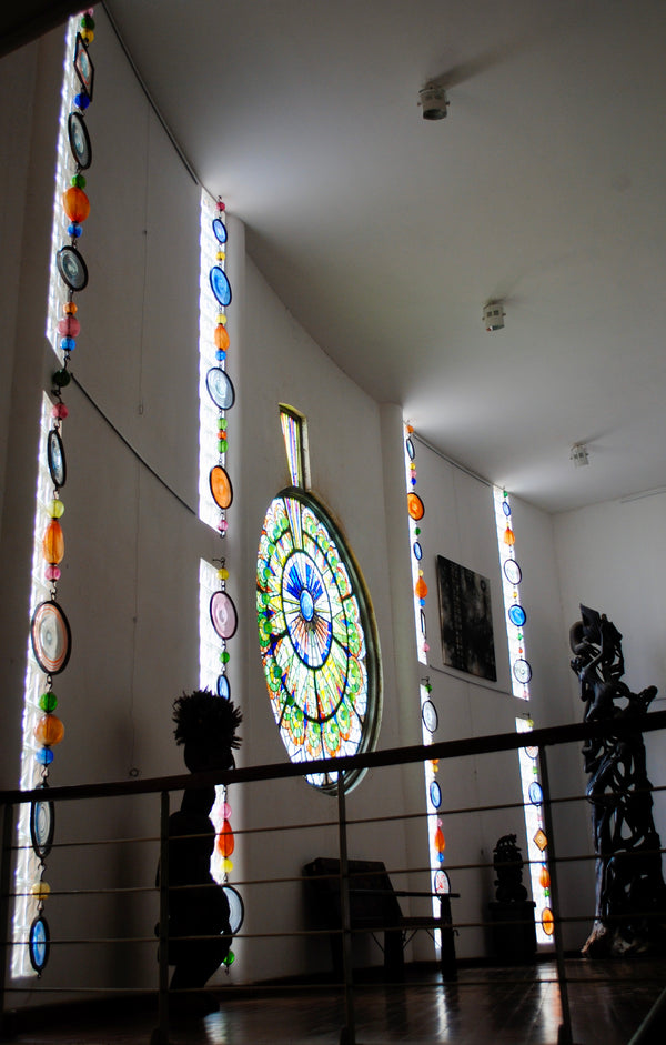 Dalle de Verre 'Masai Necklace' panel ~ 3.5m dia