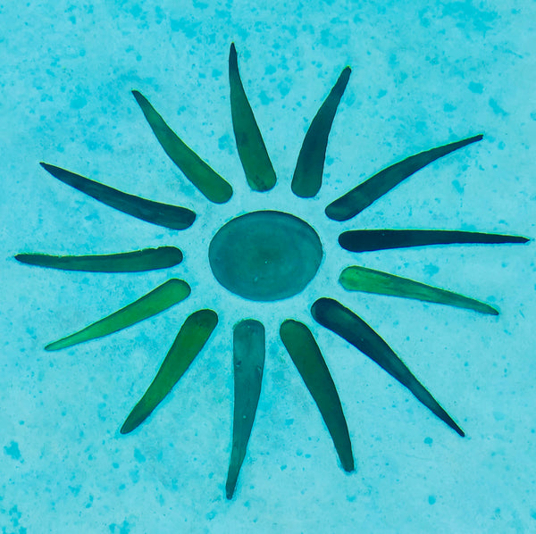 Dalle de Verre 'Palm' pool inserts