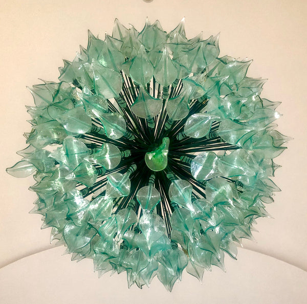 Chandelier 'Leaf of Leaves' bare bulbs, 1 x 5.5m, 4 x 1.8m