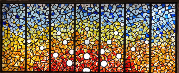 Dalle de Verre 'Zen-set' panel ~ 1.8 x 6.2m