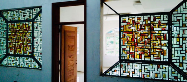 Dalle de Verre 'Blockset' 2 panels ~ 2.4m square