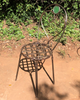 wrought iron chair ~ 35cm diameter seat, 49cm high