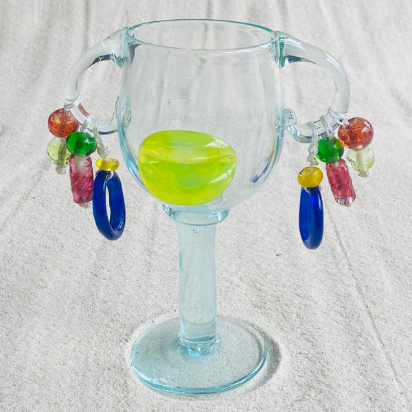 Blown glass - goblet 'Maasai' by Josja