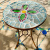 Dalle de Verre table ~ 60cm diameter, 77cm high