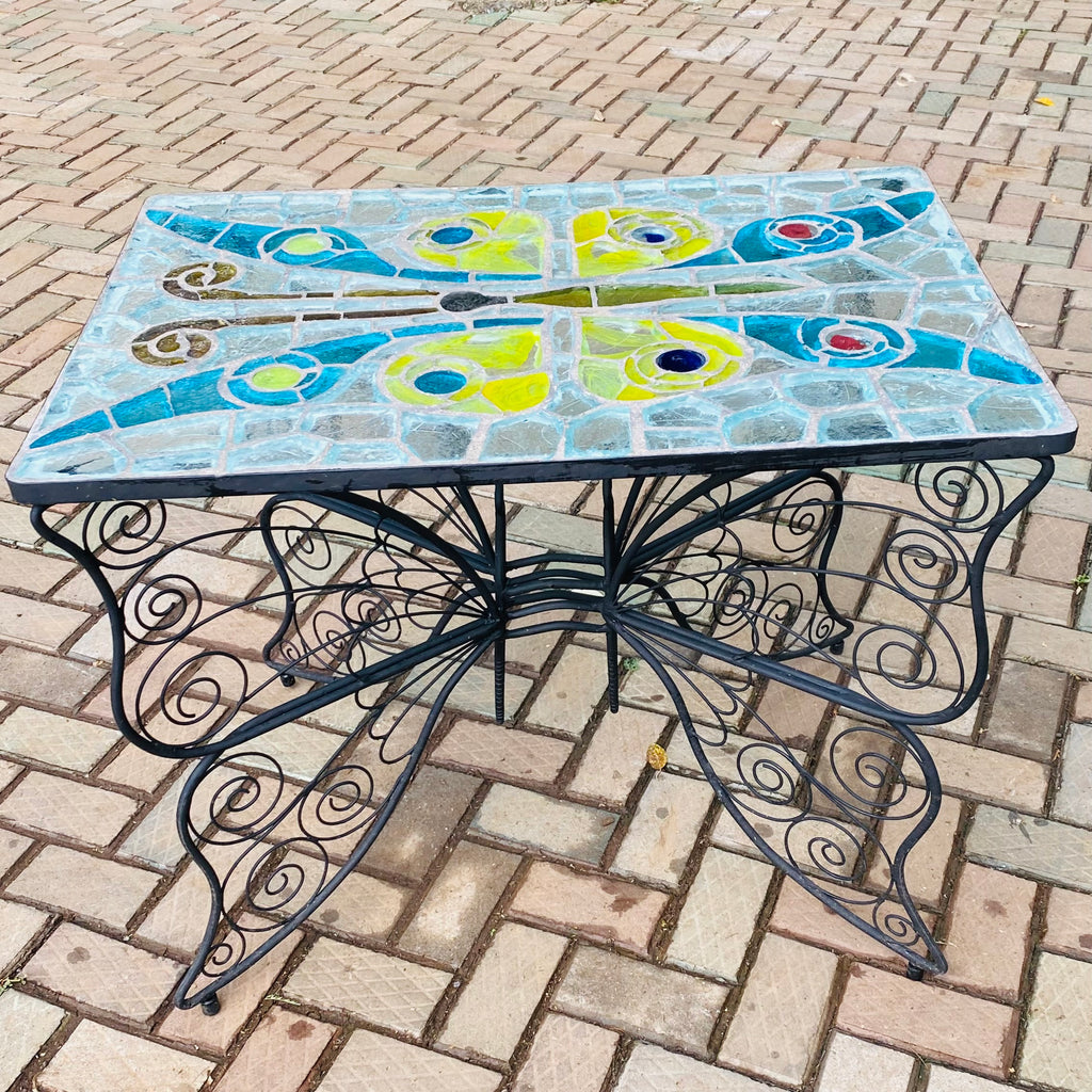 Dalle de Verre butterfly table