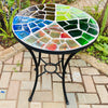 Dalle de Verre table ~ 60cm diameter, 77cm high