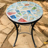 Dalle de Verre coffee table ~ 40cm diameter, 48cm high
