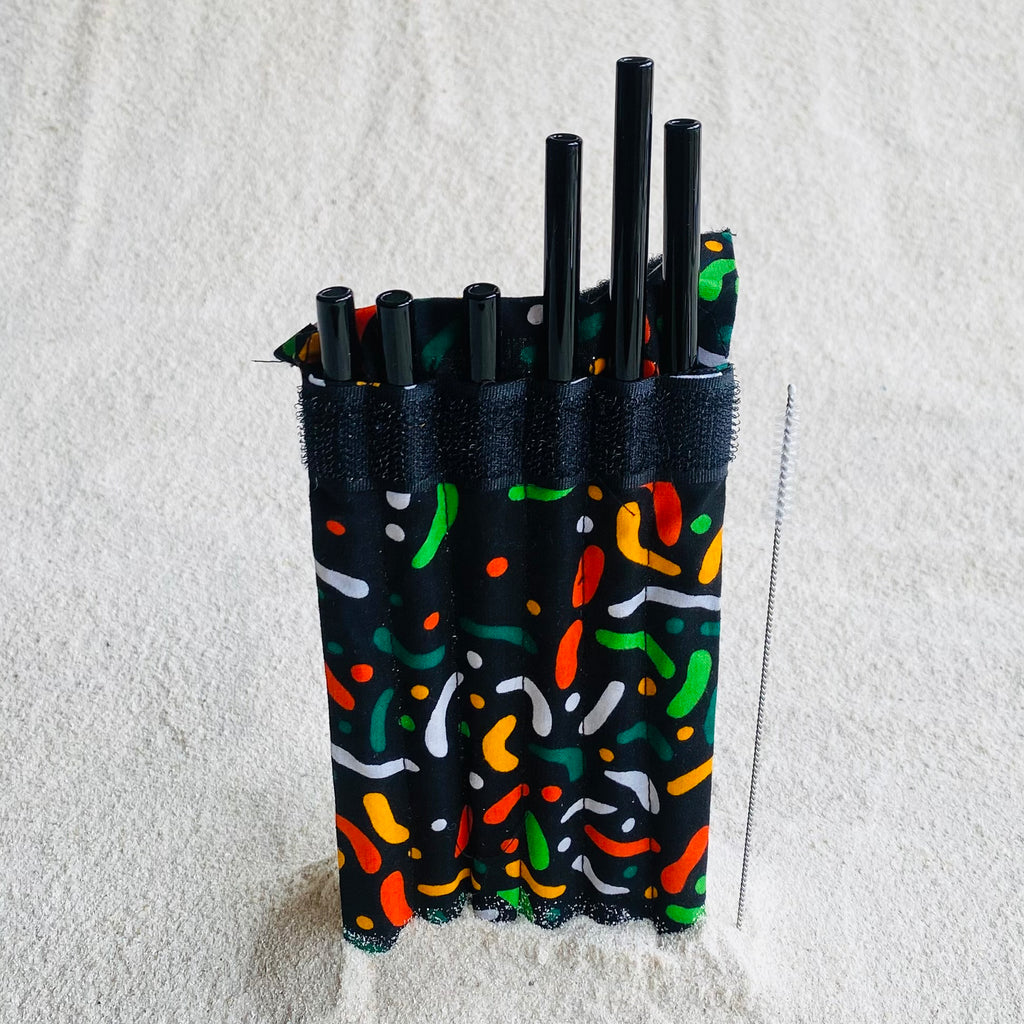 Glass straws - 6 in pouch