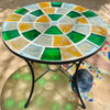 Dalle de Verre table ~ 80cm diameter, 77cm