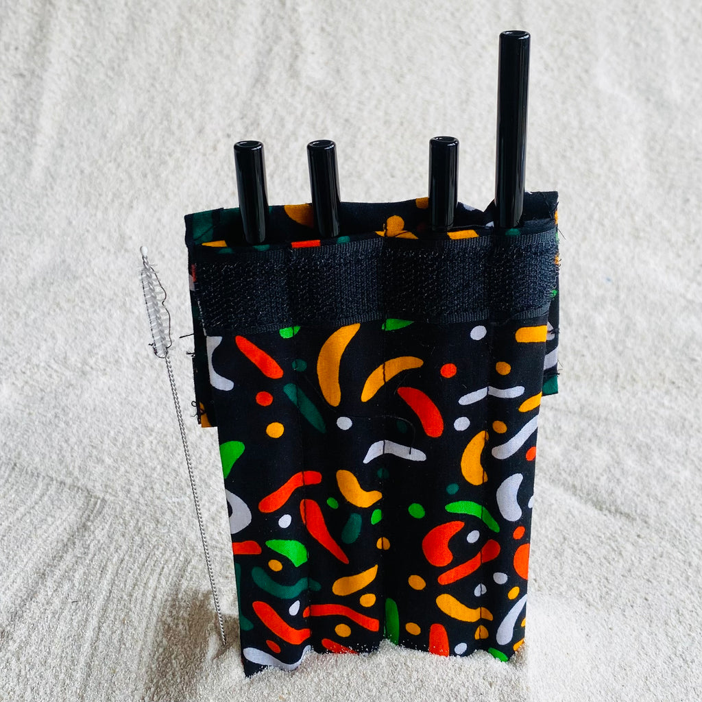 Glass straws - 4 in pouch