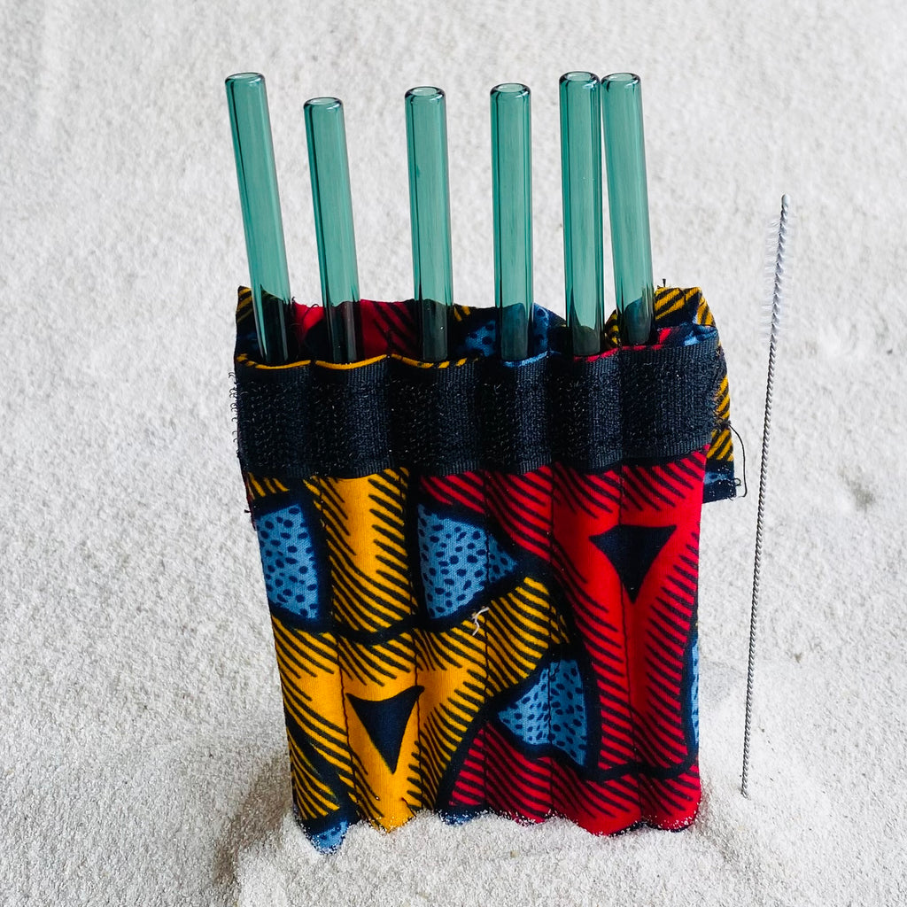 Glass straws - 6 in pouch