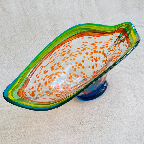 Blown glass - propellor' carmyra bowl by Emil Kováč