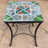 Dalle de Verre side table ~ 40cm square, 48cm high