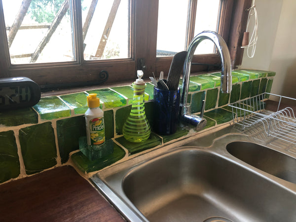 Dalle de Verre 'Kongo' splash back